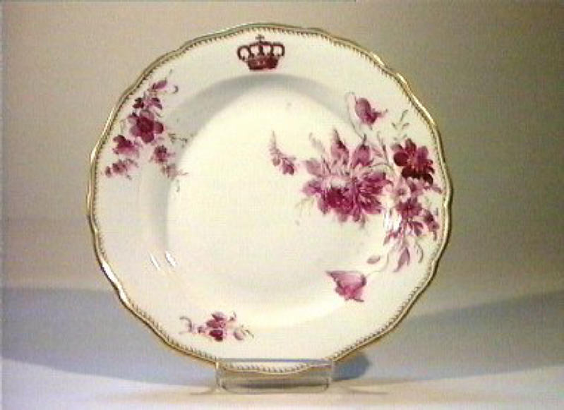 motivi decorativi floreali (piatto) - manifattura di Meissen (sec. XIX)