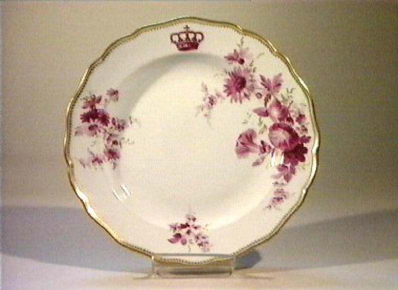 motivi decorativi floreali (piatto) - manifattura di Meissen (sec. XIX)