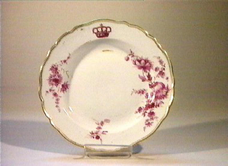 motivi decorativi floreali (piatto) - manifattura di Meissen (sec. XIX)