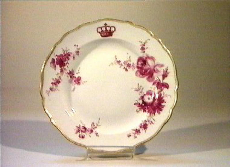 motivi decorativi floreali (piatto) - manifattura di Meissen (sec. XIX)