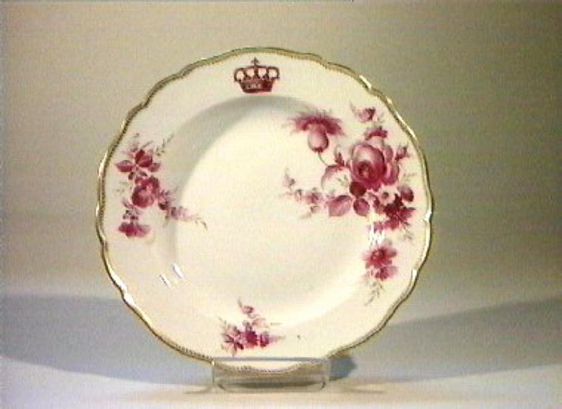 motivi decorativi floreali (piatto) - manifattura di Meissen (sec. XIX)