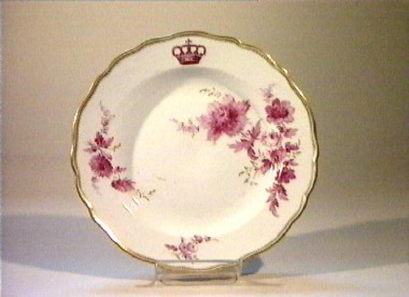 motivi decorativi floreali (piatto) - manifattura di Meissen (sec. XIX)