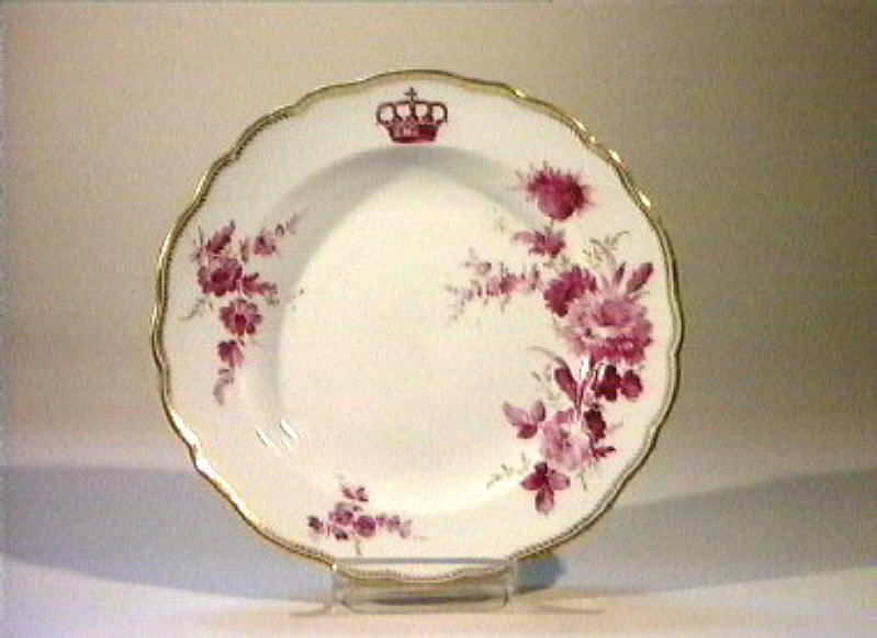 motivi decorativi floreali (piatto) - manifattura di Meissen (sec. XIX)