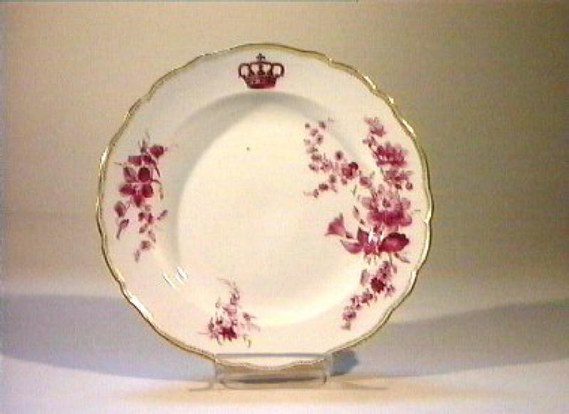 motivi decorativi floreali (piatto) - manifattura di Meissen (sec. XIX)