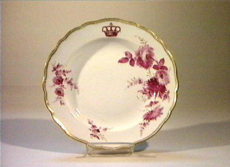 motivi decorativi floreali (piatto) - manifattura di Meissen (sec. XIX)