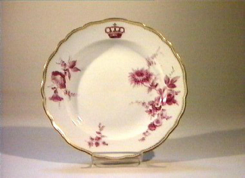 motivi decorativi floreali (piatto) - manifattura di Meissen (sec. XIX)