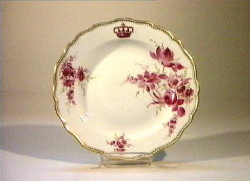 motivi decorativi floreali (piatto) - manifattura di Meissen (sec. XIX)