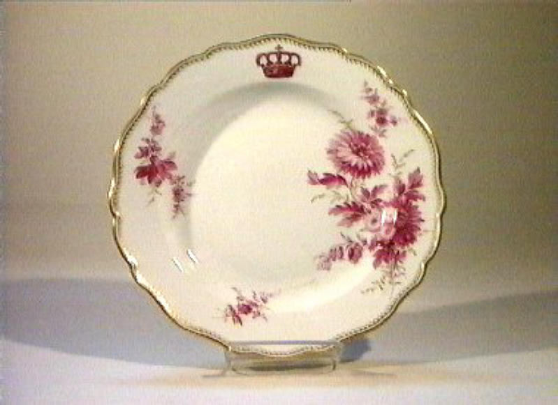 motivi decorativi floreali (piatto) - manifattura di Meissen (sec. XIX)