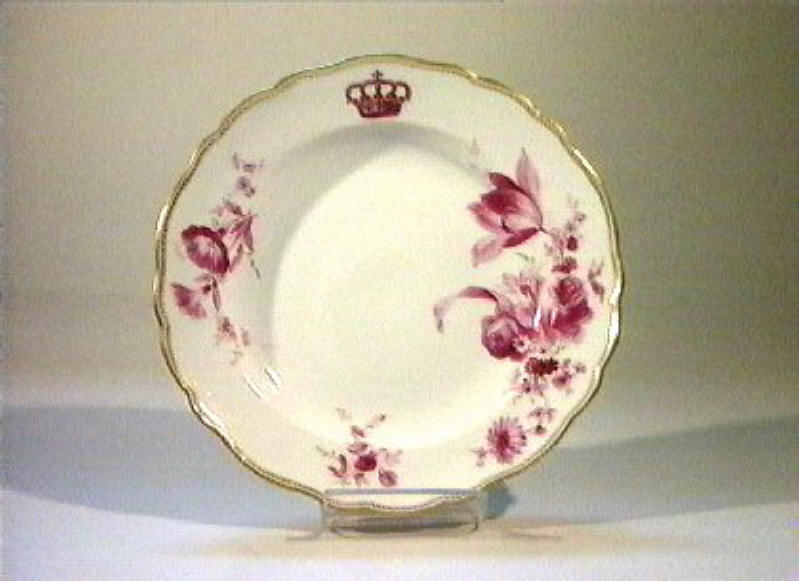 motivi decorativi floreali (piatto) - manifattura di Meissen (sec. XIX)