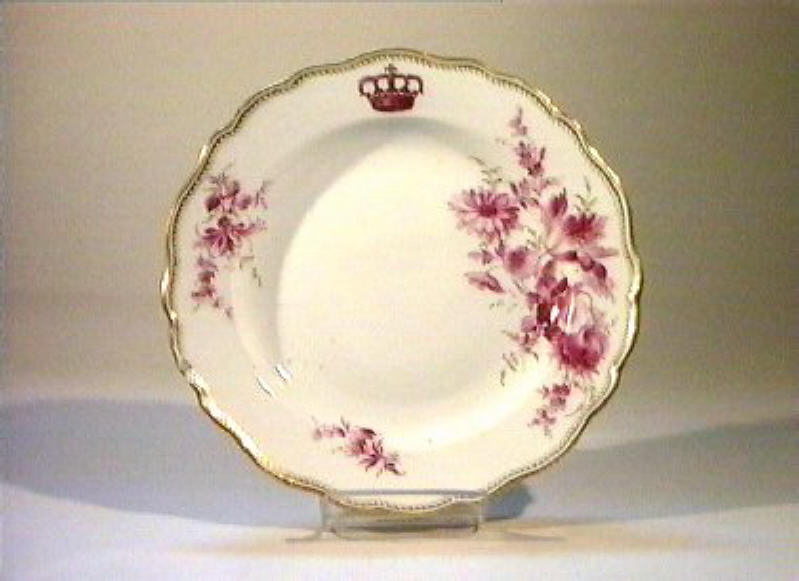 motivi decorativi floreali (piatto) - manifattura di Meissen (sec. XIX)