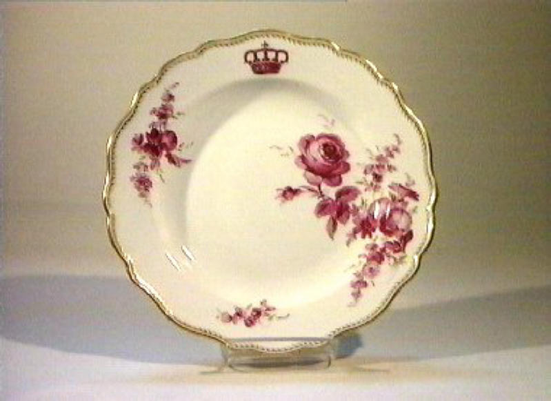 motivi decorativi floreali (piatto) - manifattura di Meissen (sec. XIX)