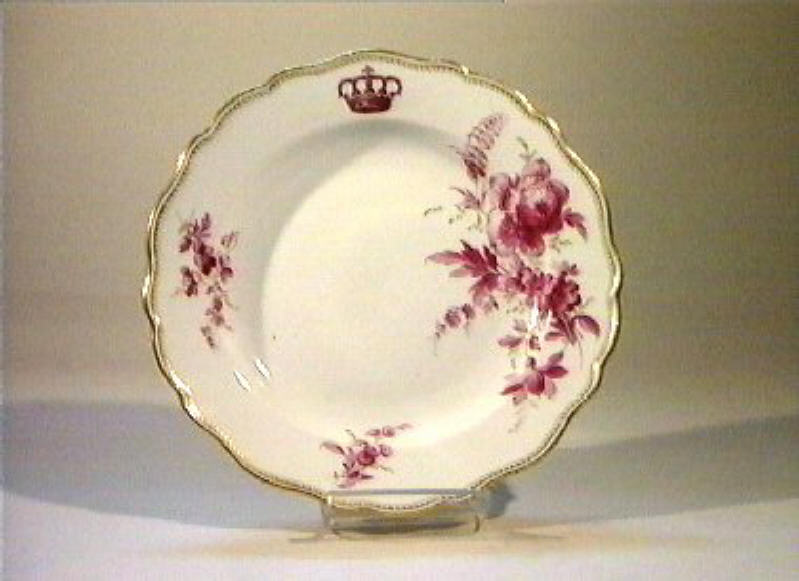 motivi decorativi floreali (piatto) - manifattura di Meissen (sec. XIX)