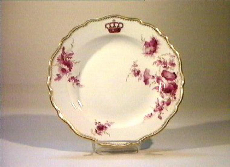 motivi decorativi floreali (piatto) - manifattura di Meissen (sec. XIX)