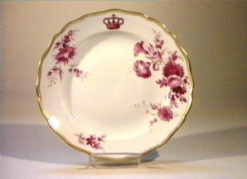 motivi decorativi floreali (piatto) - manifattura di Meissen (sec. XIX)