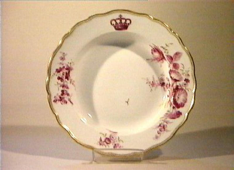 motivi decorativi floreali (piatto) - manifattura di Meissen (sec. XIX)