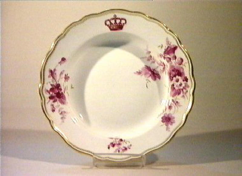 motivi decorativi floreali (piatto) - manifattura di Meissen (sec. XIX)