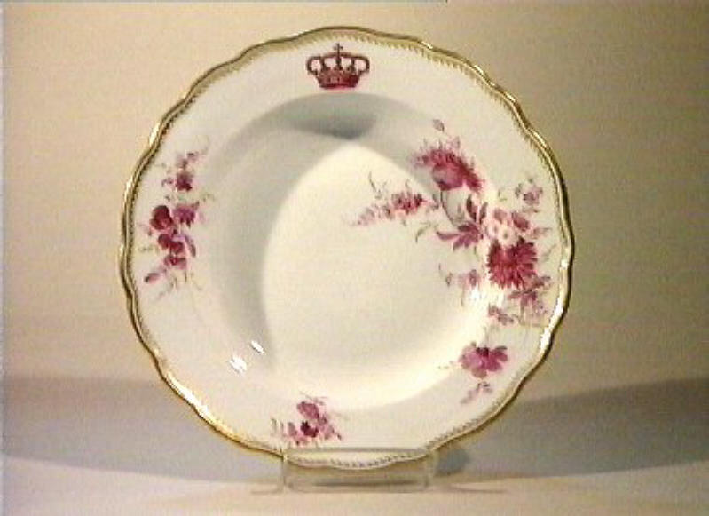 motivi decorativi floreali (piatto) - manifattura di Meissen (sec. XIX)