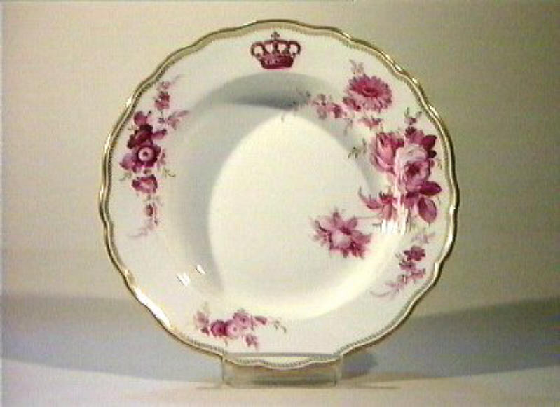 motivi decorativi floreali (piatto) - manifattura di Meissen (sec. XIX)