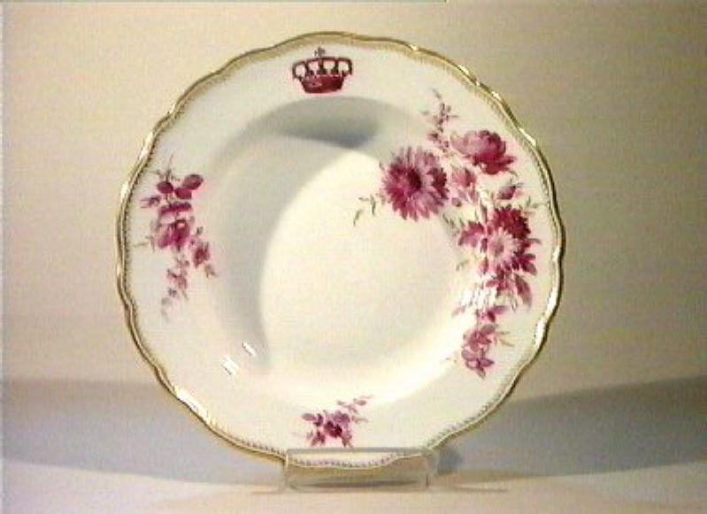 motivi decorativi floreali (piatto) - manifattura di Meissen (sec. XIX)