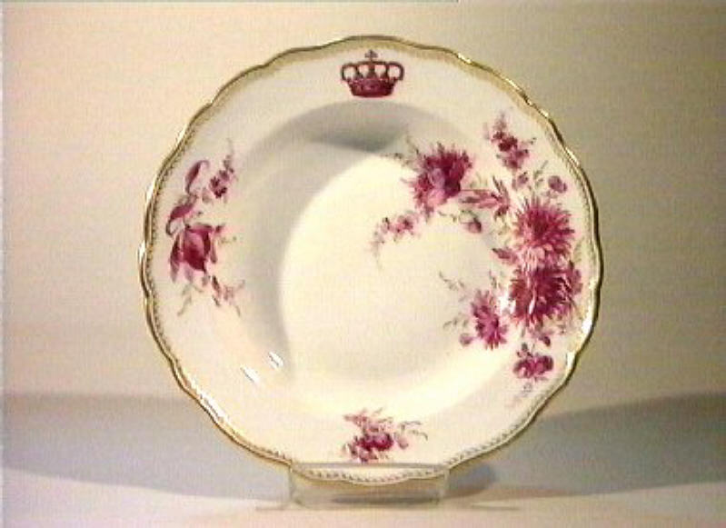 motivi decorativi floreali (piatto) - manifattura di Meissen (sec. XIX)