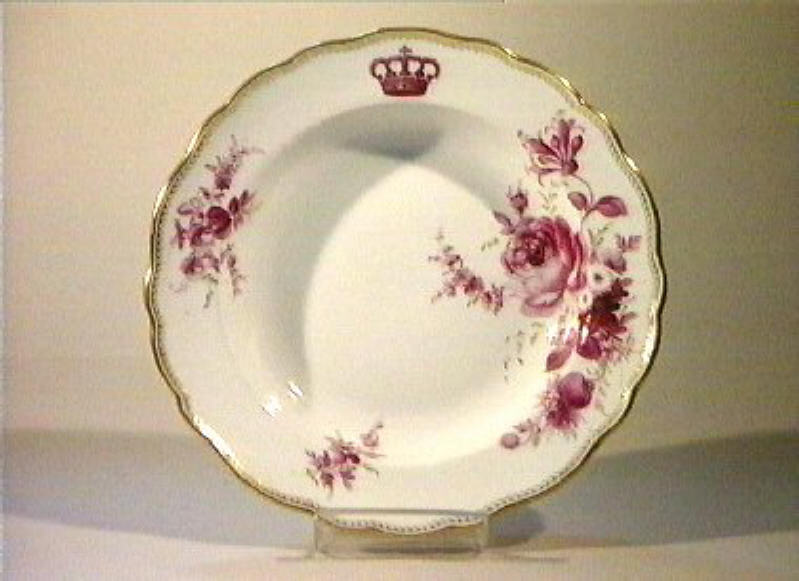 motivi decorativi floreali (piatto) - manifattura di Meissen (sec. XIX)