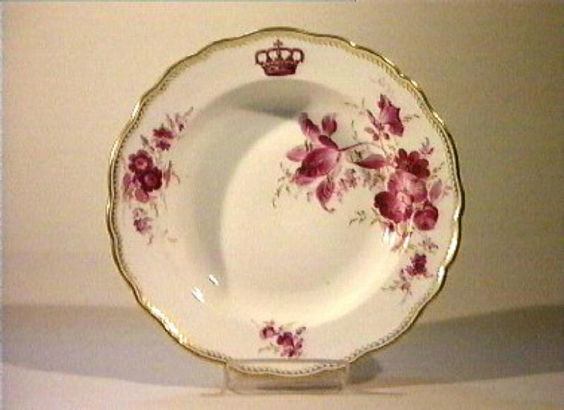 motivi decorativi floreali (piatto) - manifattura di Meissen (sec. XIX)