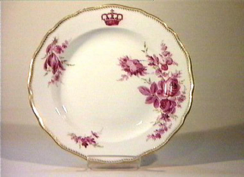 motivi decorativi floreali (piatto) - manifattura di Meissen (sec. XIX)