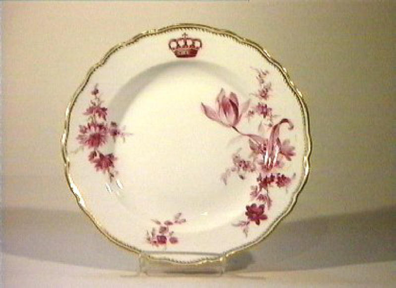 motivi decorativi floreali (piatto) - manifattura di Meissen (sec. XIX)