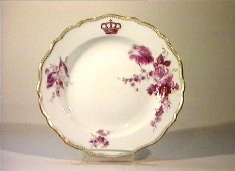 motivi decorativi floreali (piatto) - manifattura di Meissen (sec. XIX)