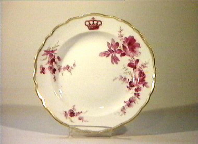 motivi decorativi floreali (piatto) - manifattura di Meissen (sec. XIX)