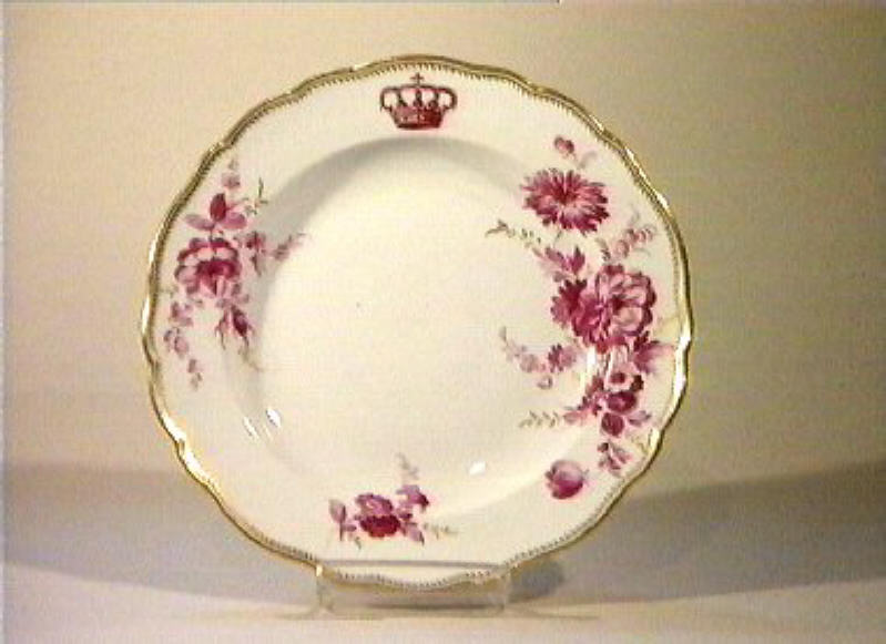 motivi decorativi floreali (piatto) - manifattura di Meissen (sec. XIX)