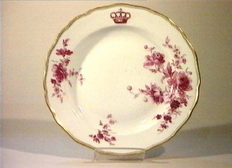 motivi decorativi floreali (piatto) - manifattura di Meissen (sec. XIX)