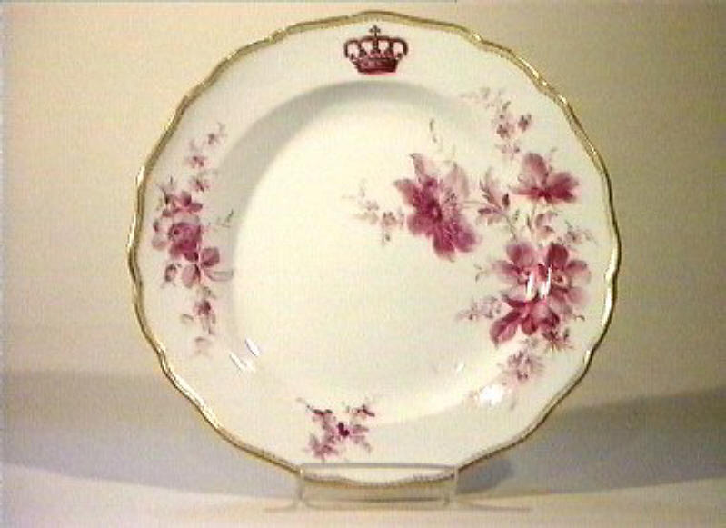 motivi decorativi floreali (piatto) - manifattura di Meissen (sec. XIX)