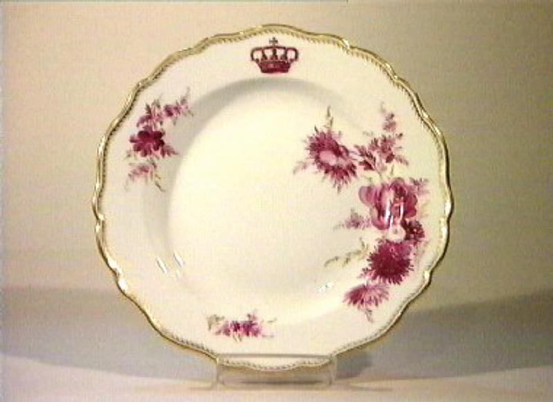 motivi decorativi floreali (piatto) - manifattura di Meissen (sec. XIX)