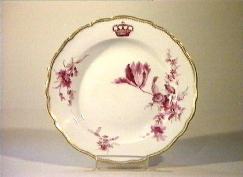 motivi decorativi floreali (piatto) - manifattura di Meissen (sec. XIX)