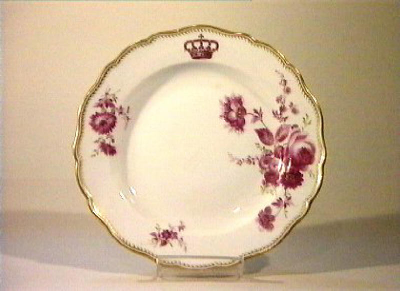 motivi decorativi floreali (piatto) - manifattura di Meissen (sec. XIX)