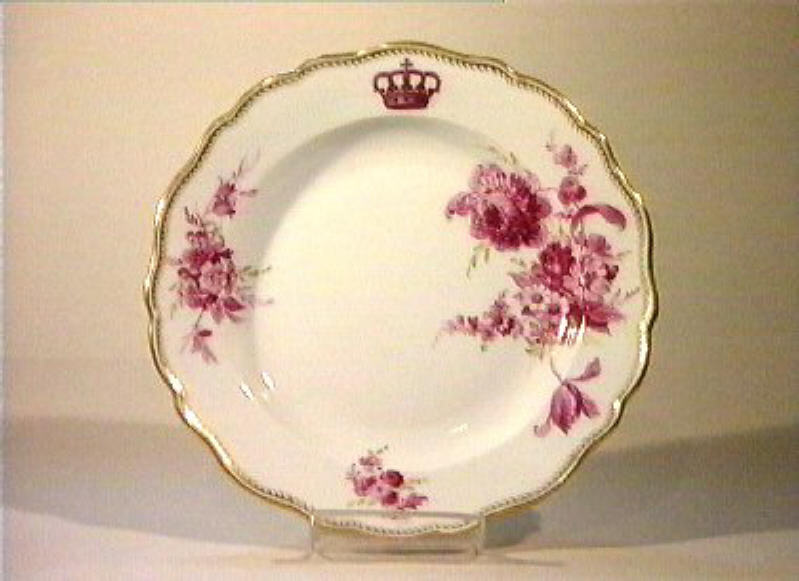 motivi decorativi floreali (piatto) - manifattura di Meissen (sec. XIX)