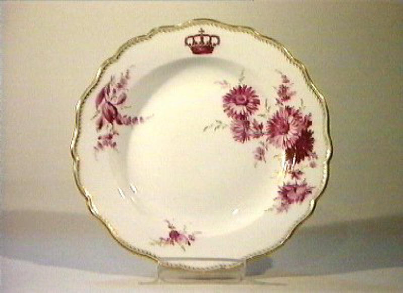 motivi decorativi floreali (piatto) - manifattura di Meissen (sec. XIX)