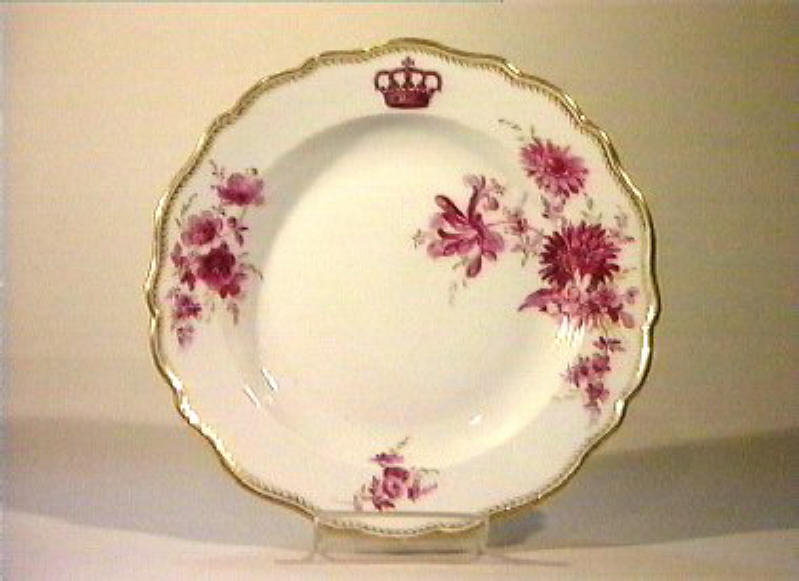 motivi decorativi floreali (piatto) - manifattura di Meissen (sec. XIX)