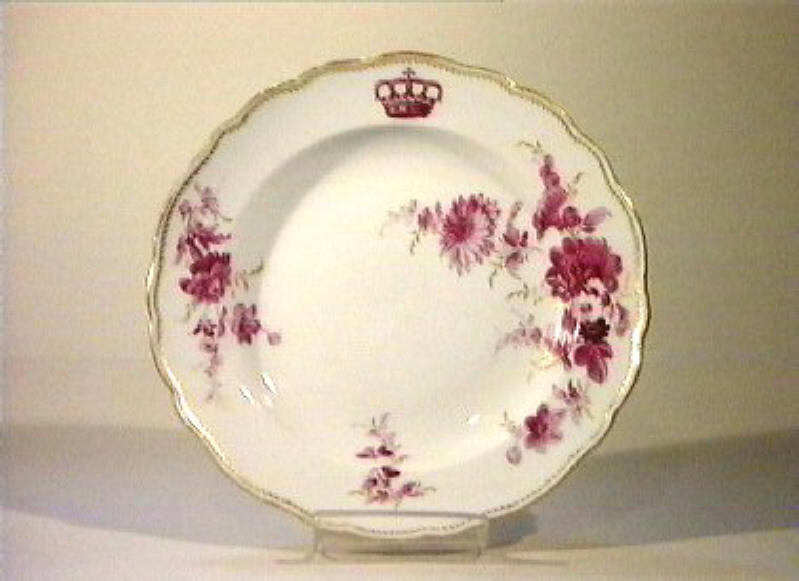 motivi decorativi floreali (piatto) - manifattura di Meissen (sec. XIX)