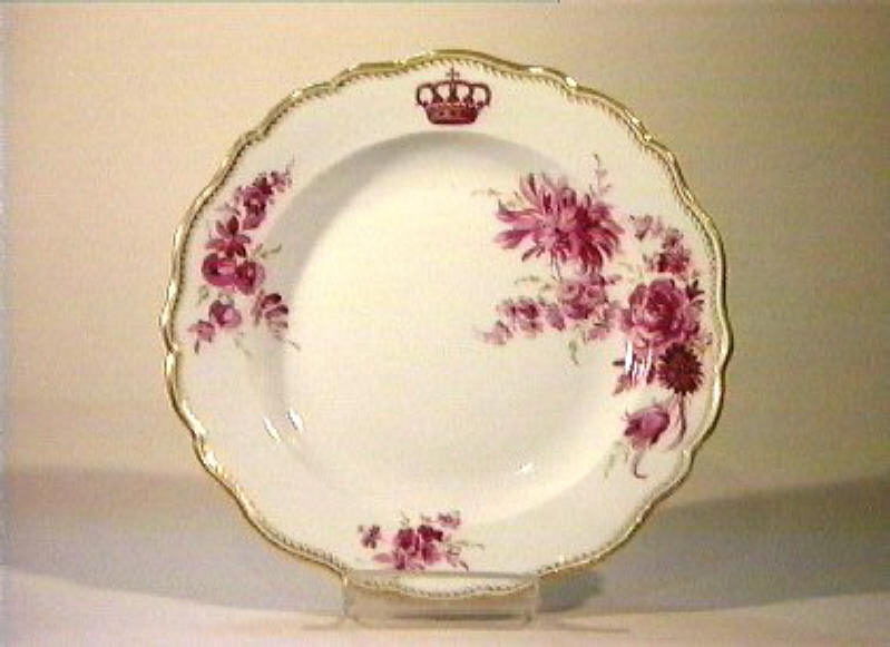 motivi decorativi floreali (piatto) - manifattura di Meissen (sec. XIX)