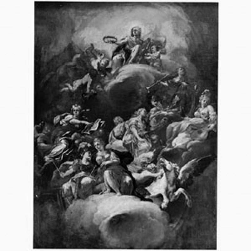 Apollo dio del sole (dipinto, opera isolata) di Vaccaro Domenico Antonio (inizio sec. XVIII)