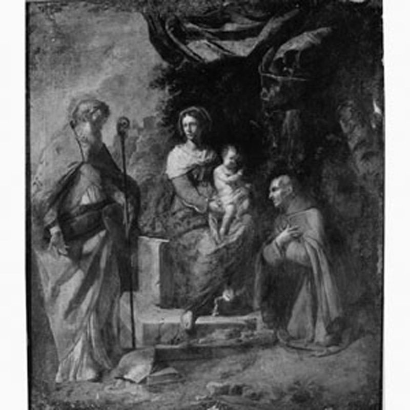 Madonna con Bambino (dipinto, opera isolata) di Gargiulo Domenico detto Micco Spadaro (prima metà sec. XVII)