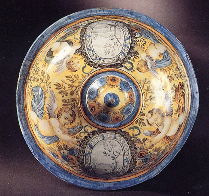 motivi decorativi vegetali con putti alati (coperchio) di Grue Francesco Saverio di Giovanni (prima metà sec. XVIII)
