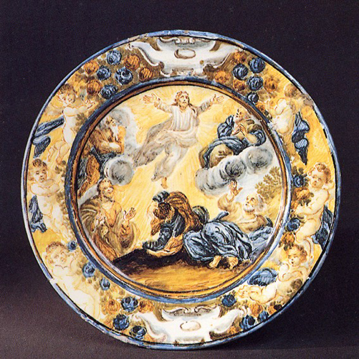 Trasfigurazione (piattino) di Grue Francesco Saverio di Giovanni (prima metà sec. XVIII)