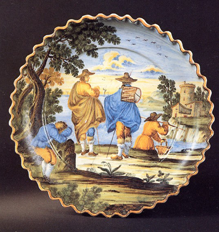 scena campestre con figure (crespina) di Grue Niccolò Tommaso di Giovanni (prima metà sec. XVIII)