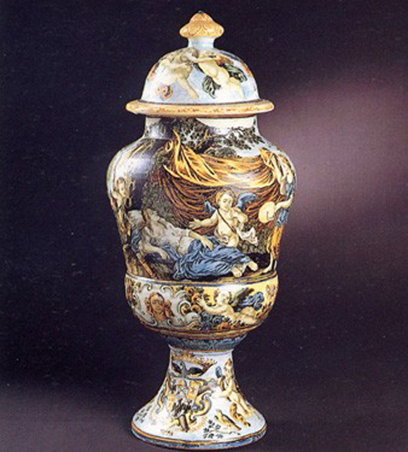 scena mitologica (vaso) di Gentili Carmine (sec. XVIII)