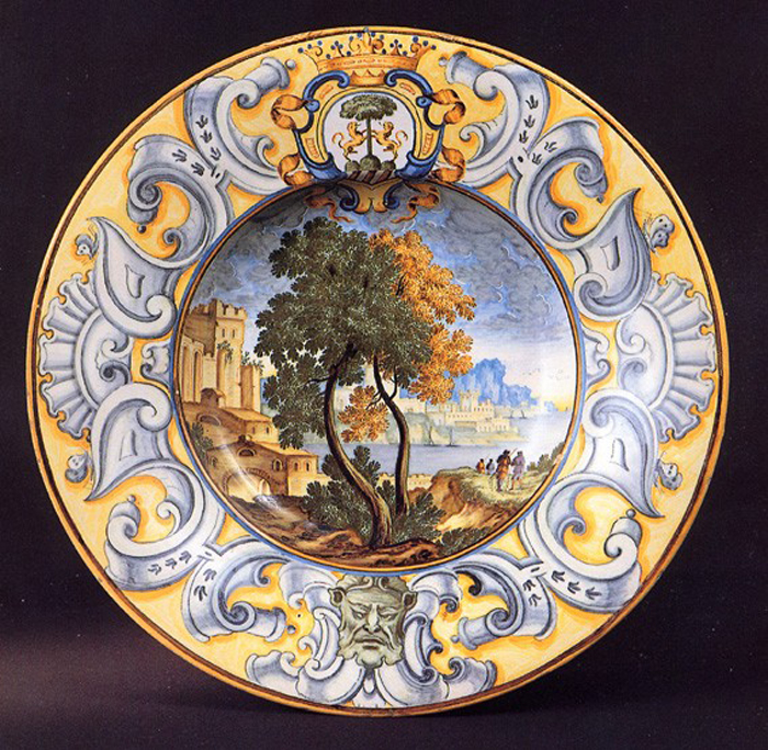 paesaggio (piatto) di Gentili Carmine (sec. XVIII)