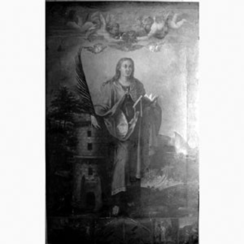 Santa Barbara (dipinto) di Hendricksz Dirck detto Teodoro D'Errico (fine/inizio secc. XVI/ XVII)