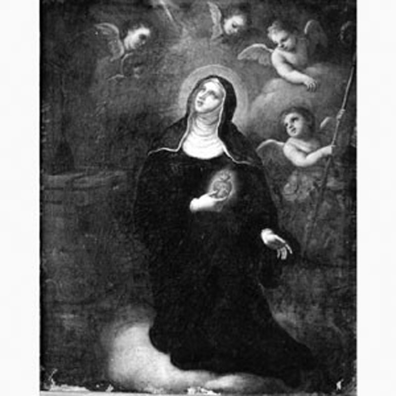 santa geltrude (dipinto) di Sarnelli Antonio (sec. XVIII)